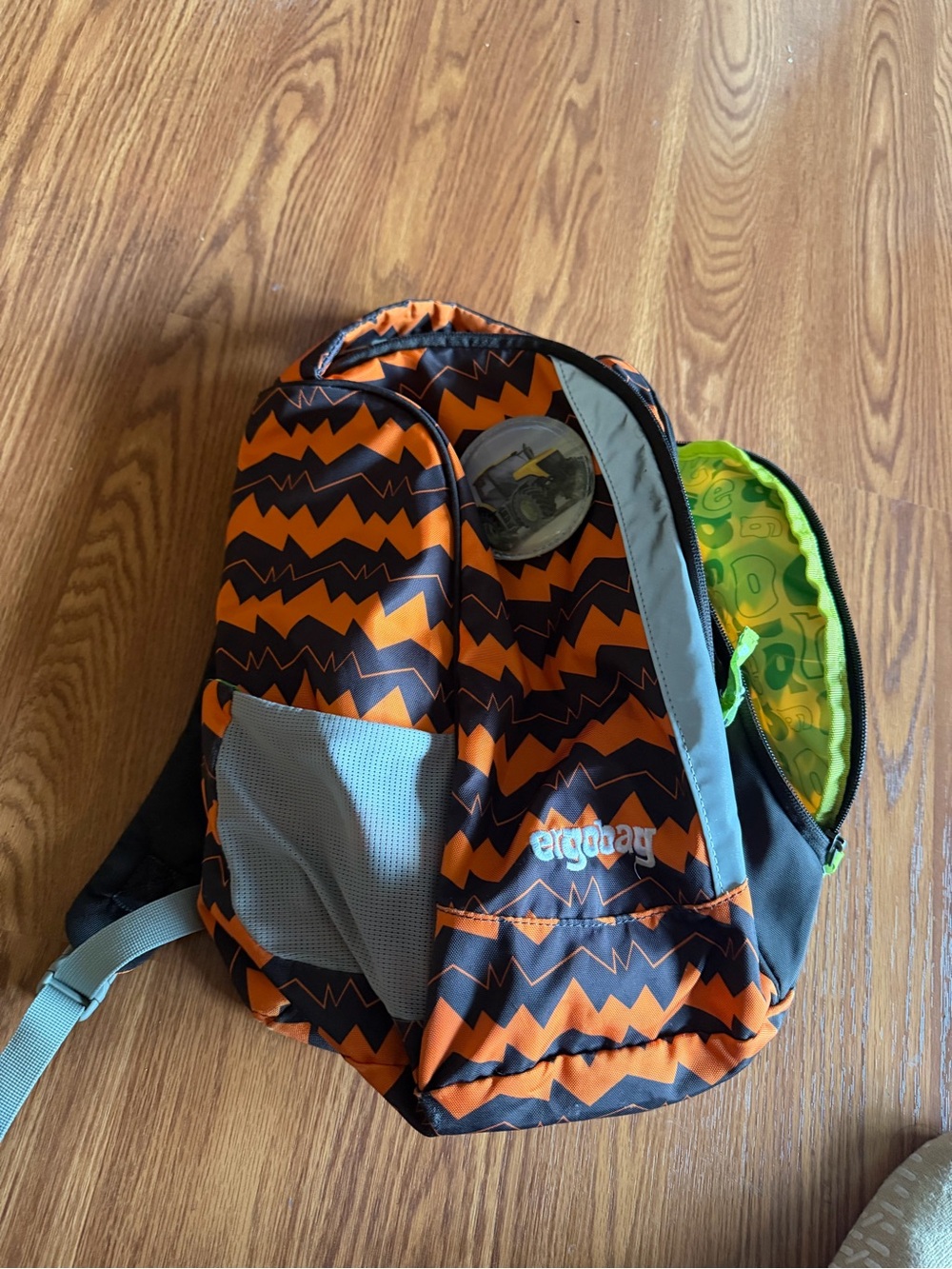 Ergobag Kids Orange & Black Chevron Backpack